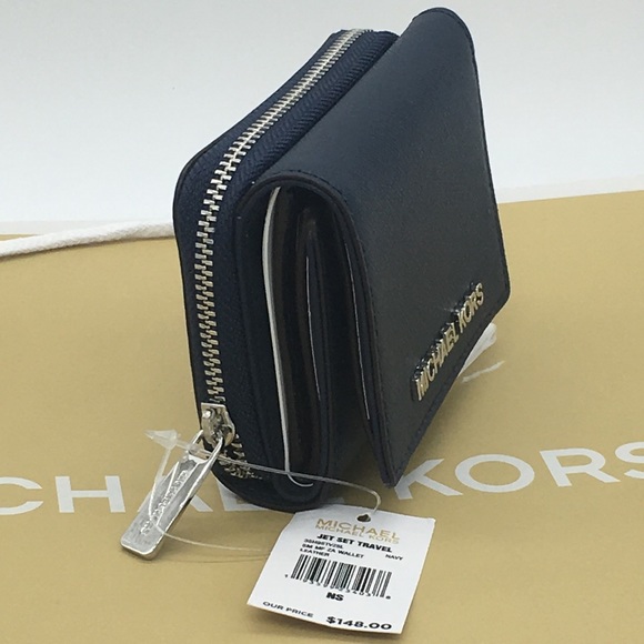 MICHAEL KORS SM MF ZA WALLET NAVY 35H9GTVZ5L - Picture 4 of 8